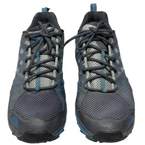 The North Face Women's 10.5 Trail Running Shoes Gray Blue Vibram Hiking Sneakers
